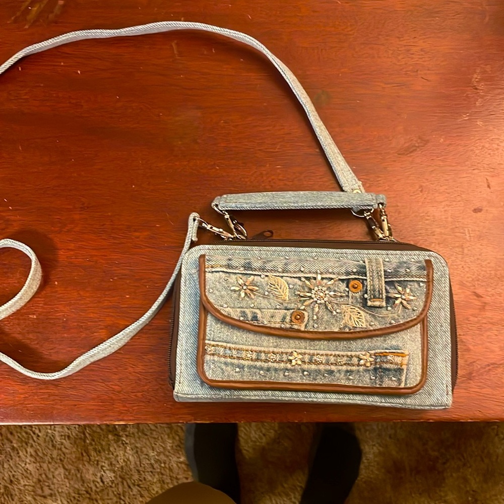 Jean purse with gems